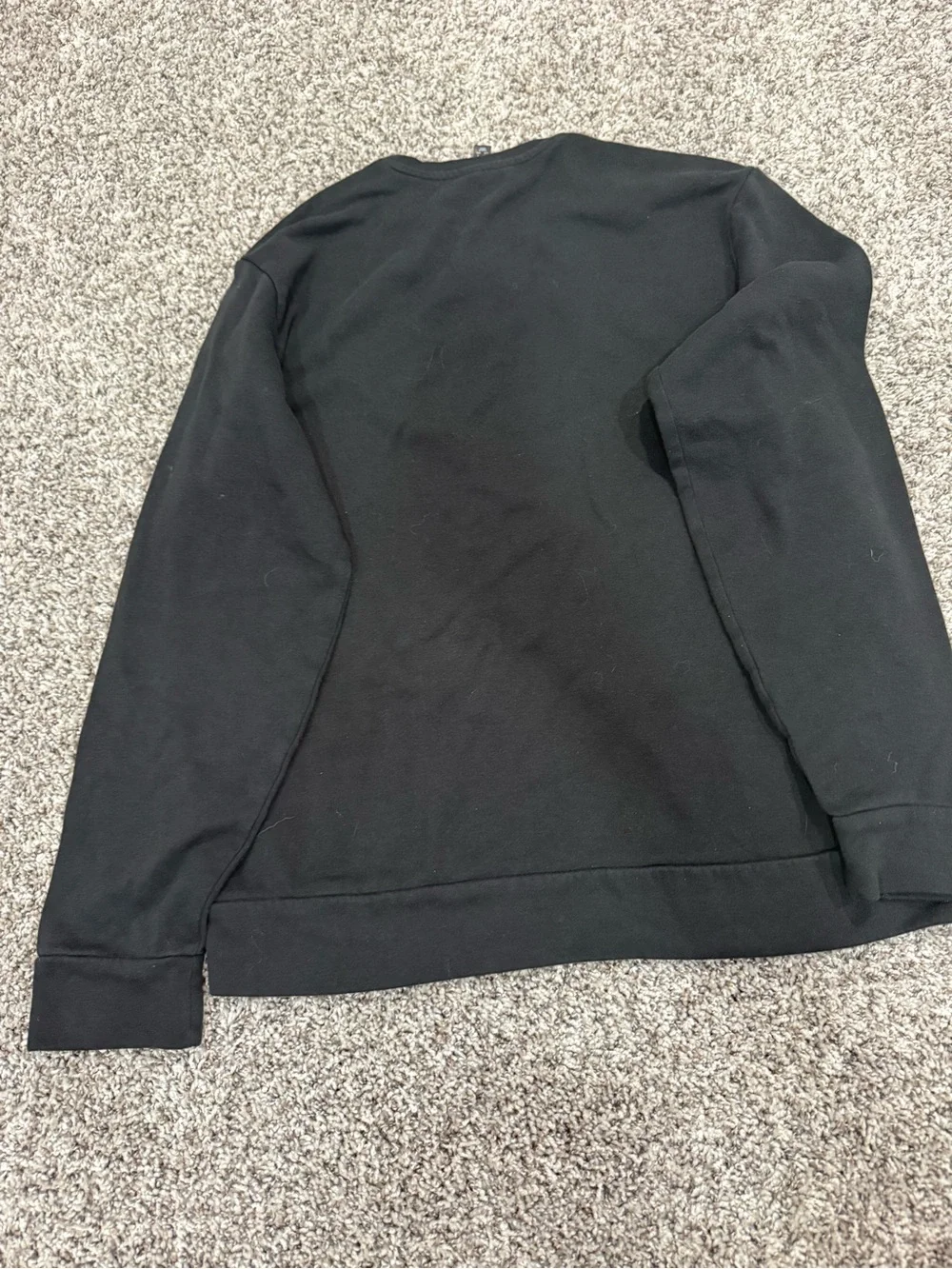 adidas Black Crewneck Sweatshirt with White Logo